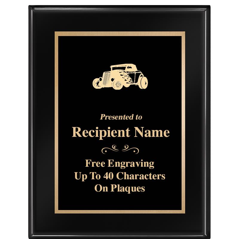 7 X 9 GLOSSED EBONY PLAQUE
