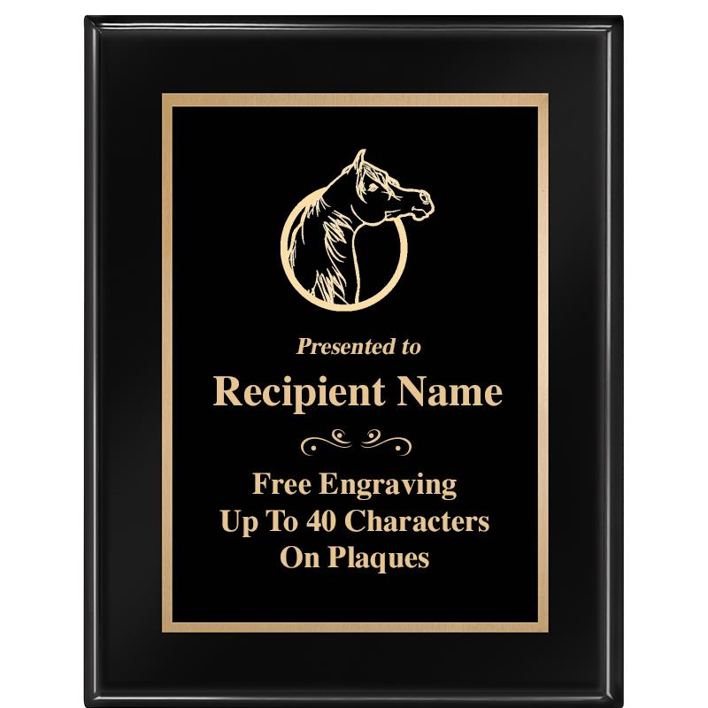 7 X 9 GLOSSED EBONY PLAQUE