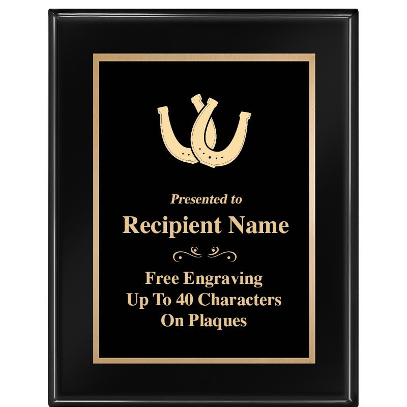 7 X 9 GLOSSED EBONY PLAQUE