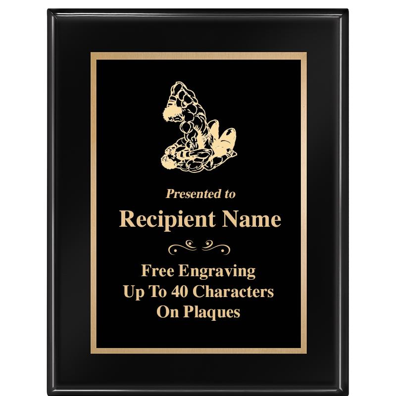 7 X 9 GLOSSED EBONY PLAQUE