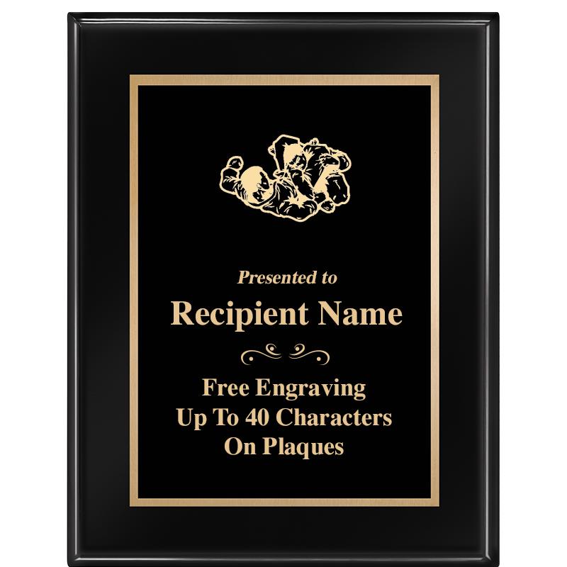 7 X 9 GLOSSED EBONY PLAQUE