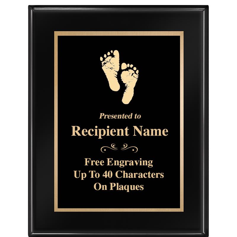 7 X 9 GLOSSED EBONY PLAQUE