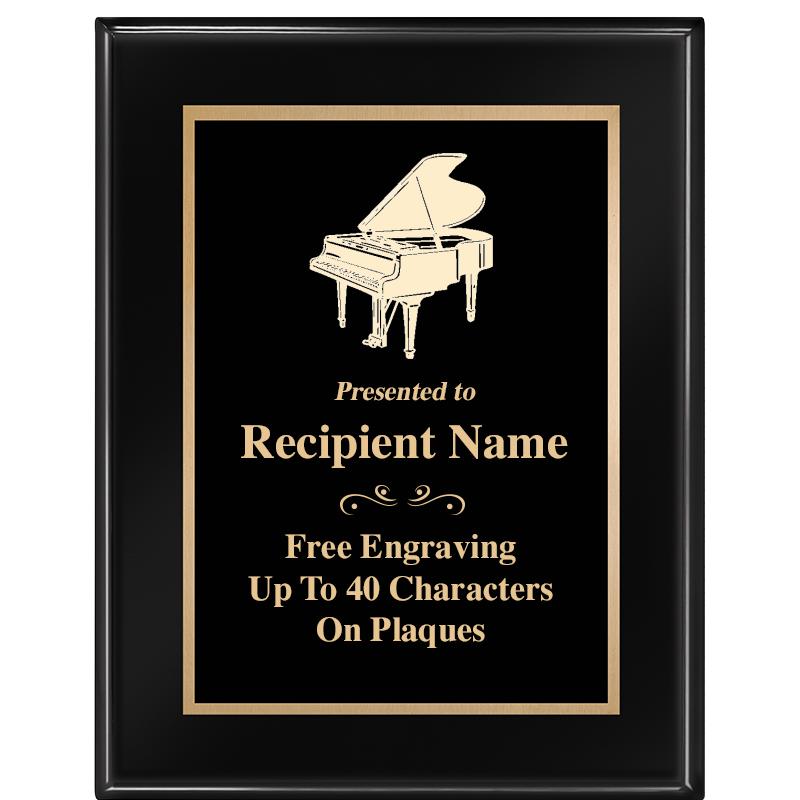 7 X 9 GLOSSED EBONY PLAQUE