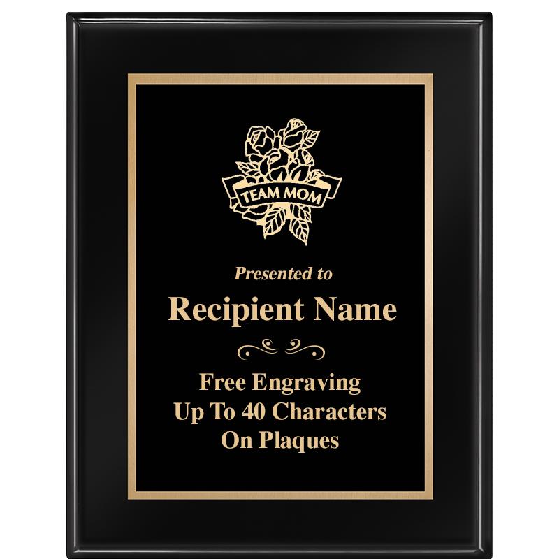 7 X 9 GLOSSED EBONY PLAQUE