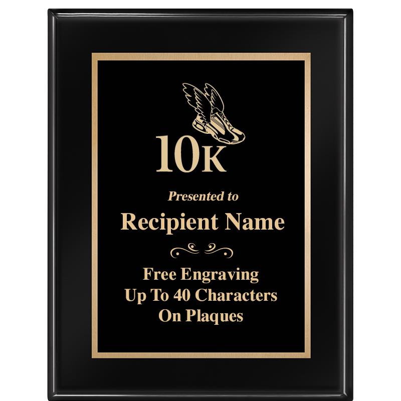 7 X 9 GLOSSED EBONY PLAQUE