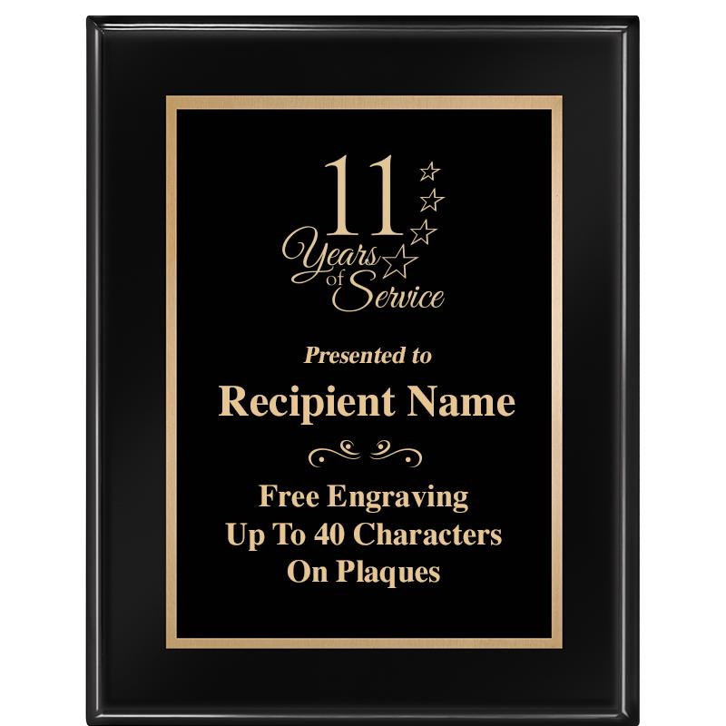 7 X 9 GLOSSED EBONY PLAQUE