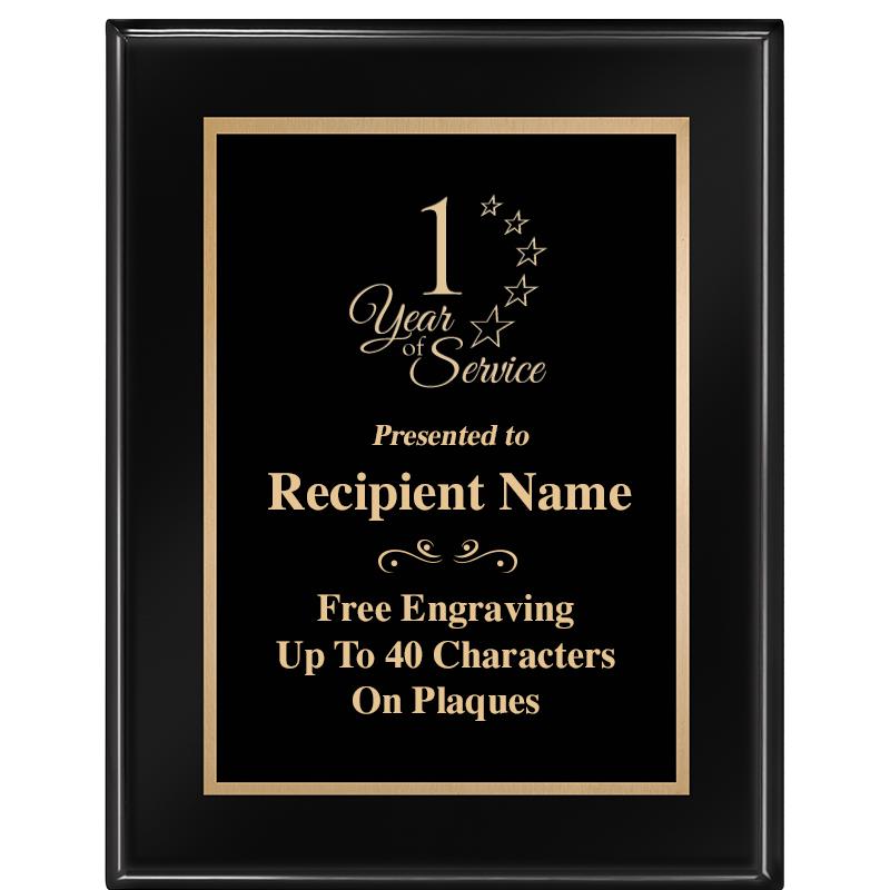 7 X 9 GLOSSED EBONY PLAQUE