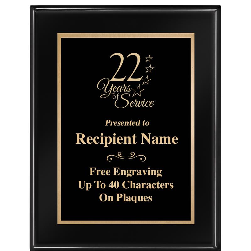 7 X 9 GLOSSED EBONY PLAQUE