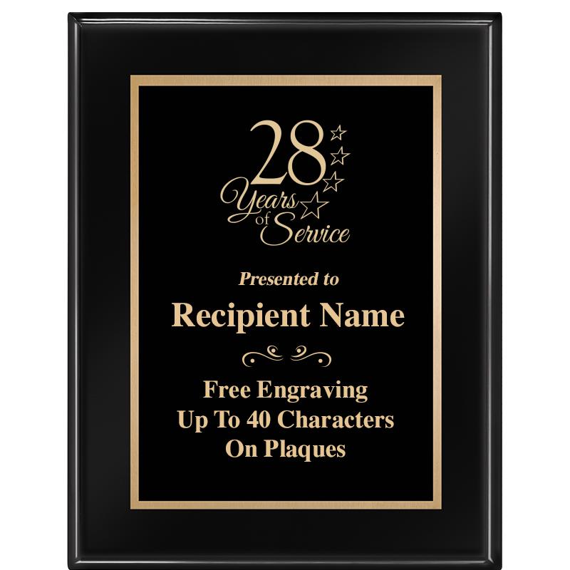 7 X 9 GLOSSED EBONY PLAQUE