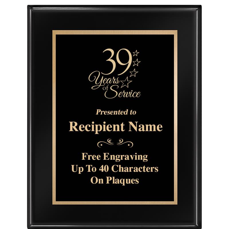 7 X 9 GLOSSED EBONY PLAQUE