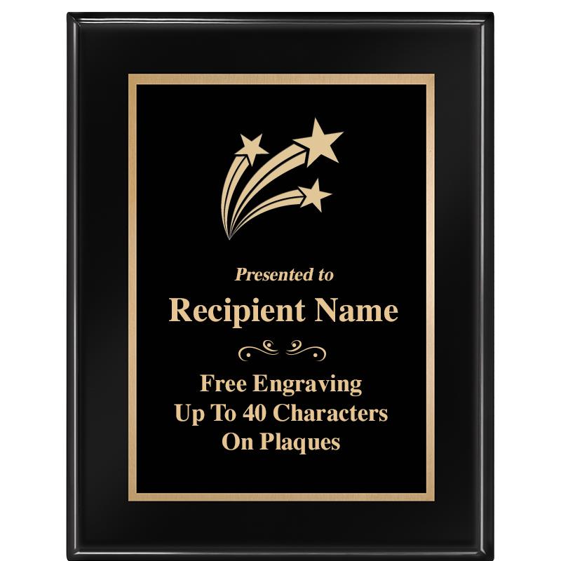 7 X 9 GLOSSED EBONY PLAQUE