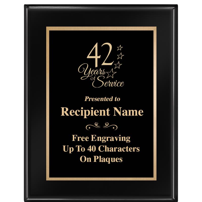 7 X 9 GLOSSED EBONY PLAQUE