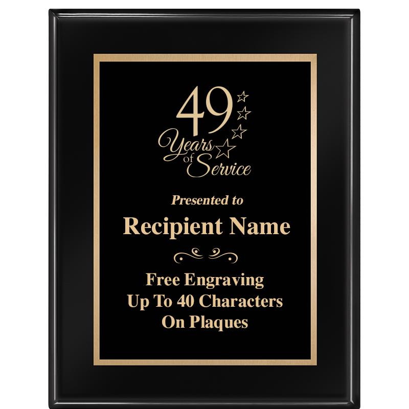 7 X 9 GLOSSED EBONY PLAQUE