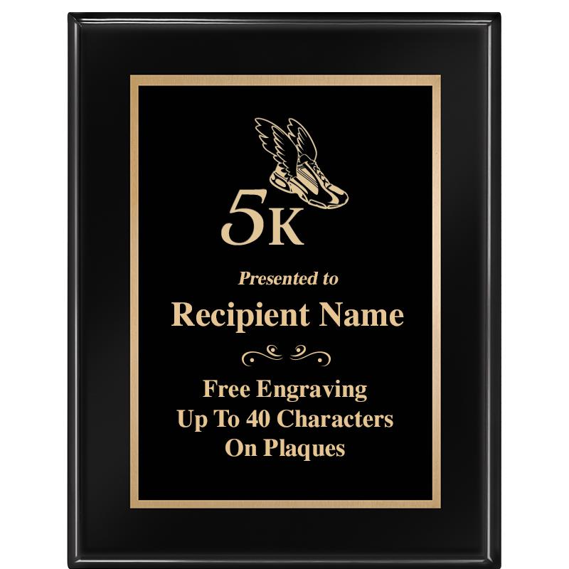 7 X 9 GLOSSED EBONY PLAQUE