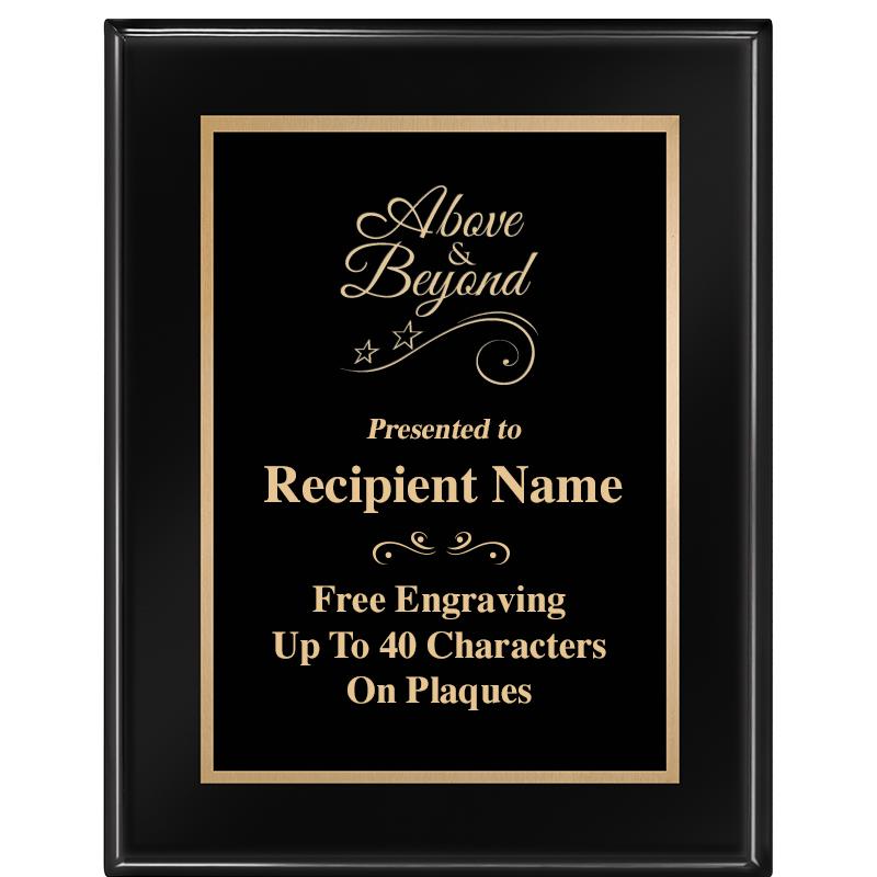 7 X 9 GLOSSED EBONY PLAQUE