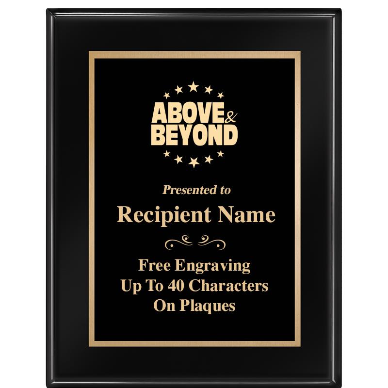 7 X 9 GLOSSED EBONY PLAQUE