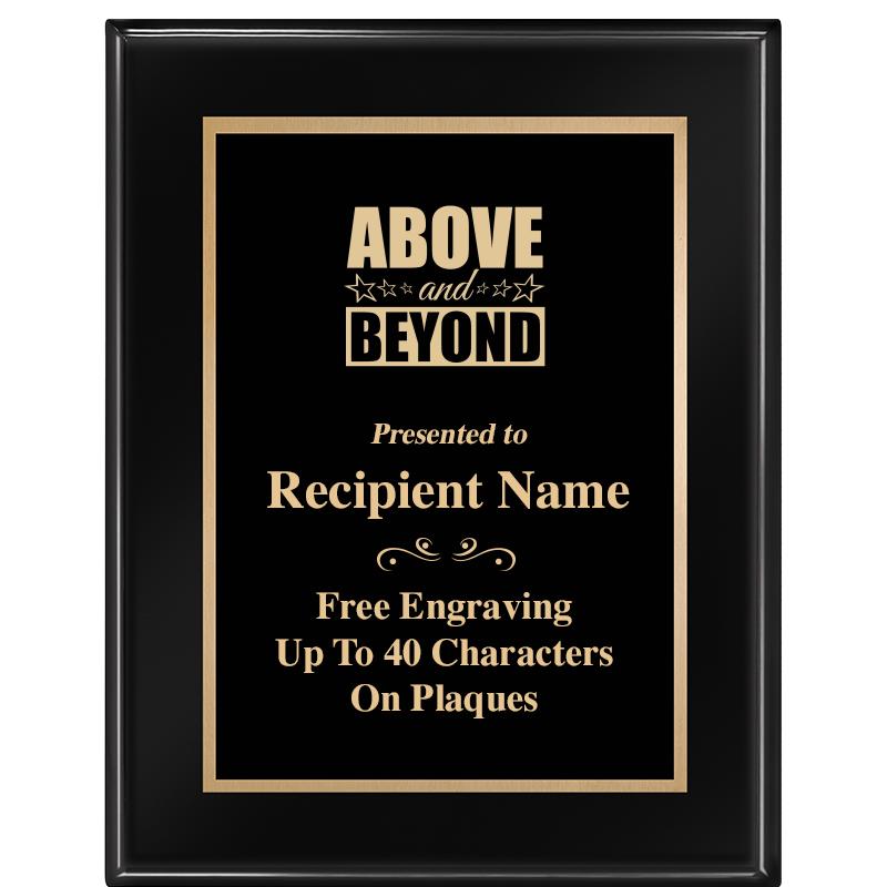 7 X 9 GLOSSED EBONY PLAQUE