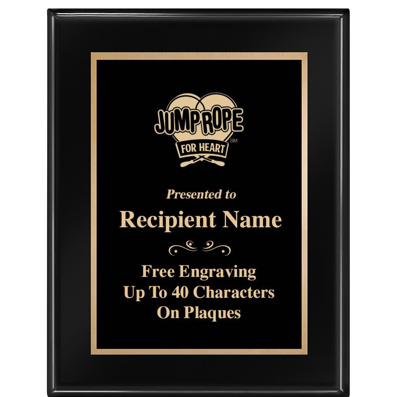 7 X 9 GLOSSED EBONY PLAQUE