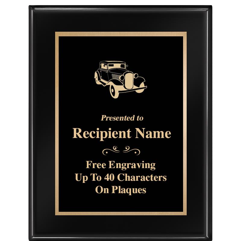 7 X 9 GLOSSED EBONY PLAQUE