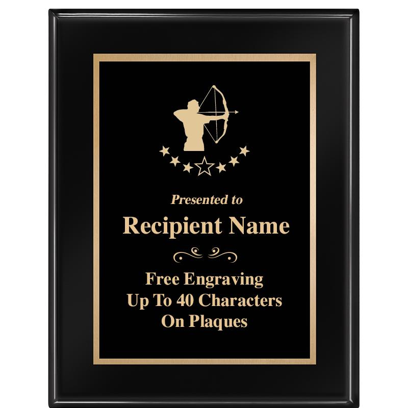 7 X 9 GLOSSED EBONY PLAQUE
