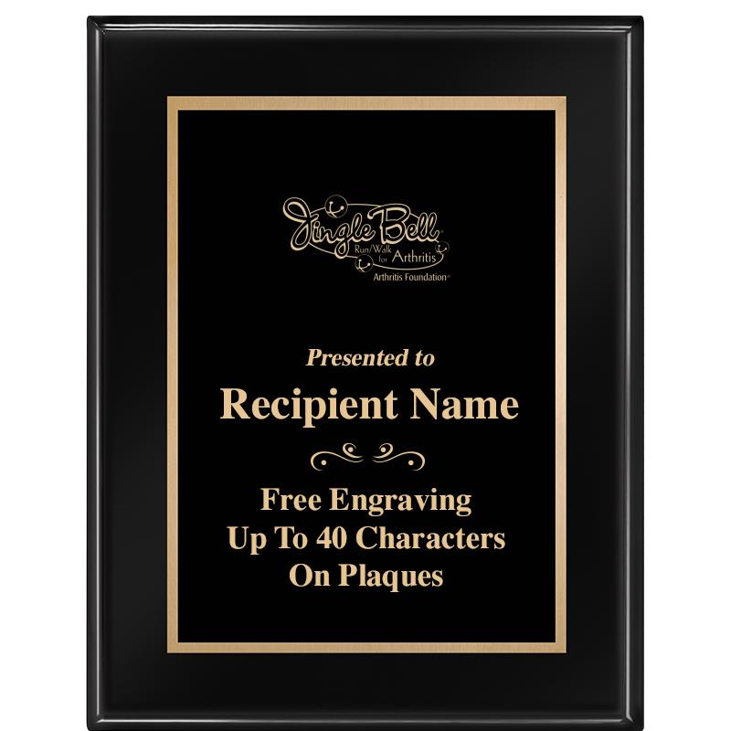 7 X 9 GLOSSED EBONY PLAQUE