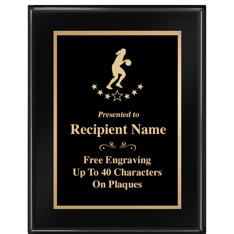 7 X 9 GLOSSED EBONY PLAQUE