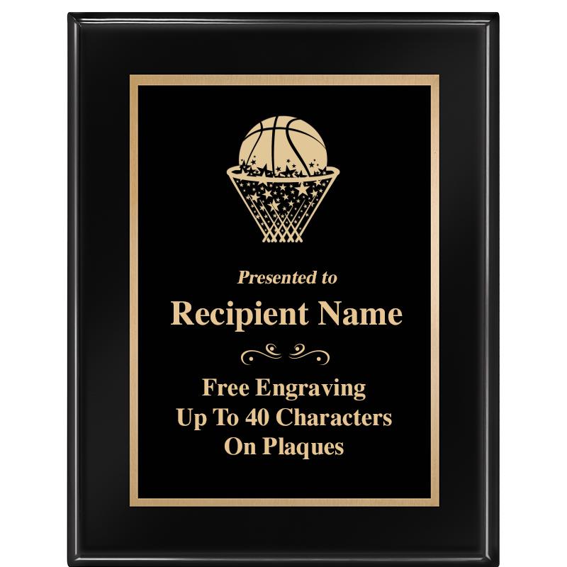 7 X 9 GLOSSED EBONY PLAQUE