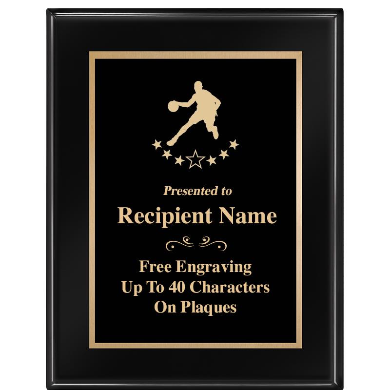 7 X 9 GLOSSED EBONY PLAQUE