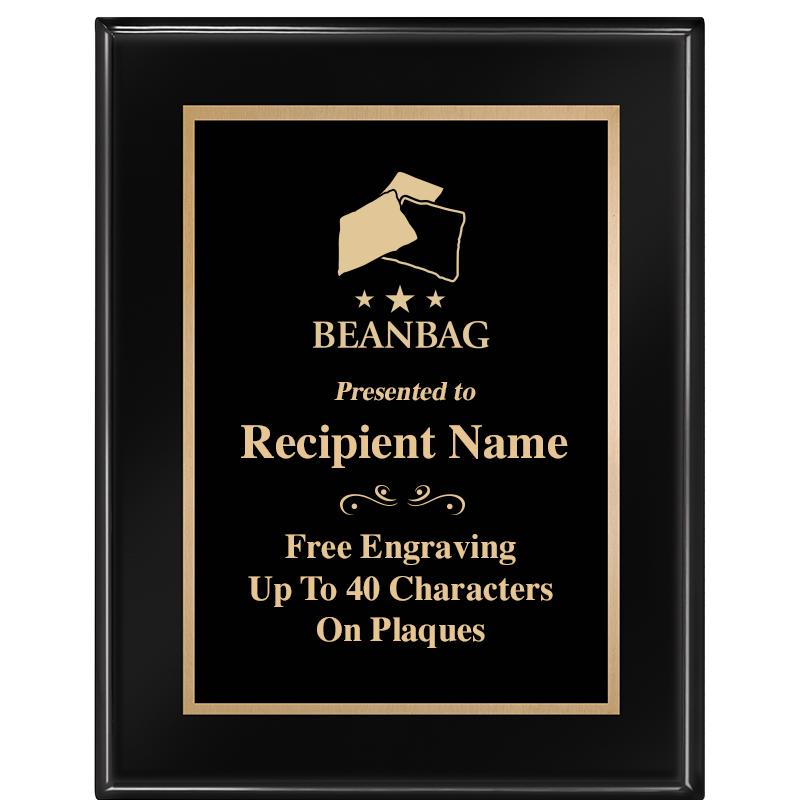 7 X 9 GLOSSED EBONY PLAQUE