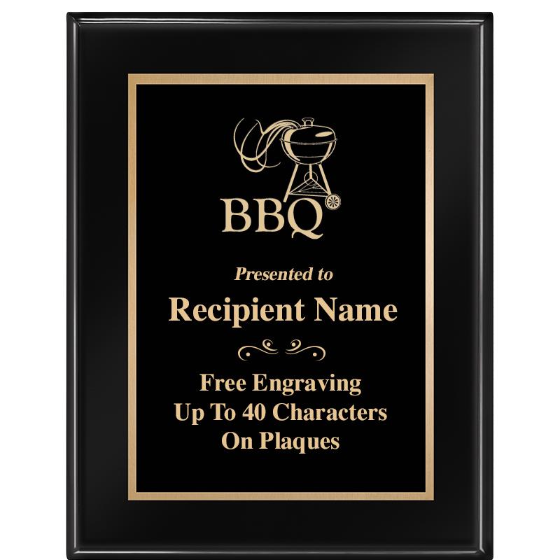 7 X 9 GLOSSED EBONY PLAQUE
