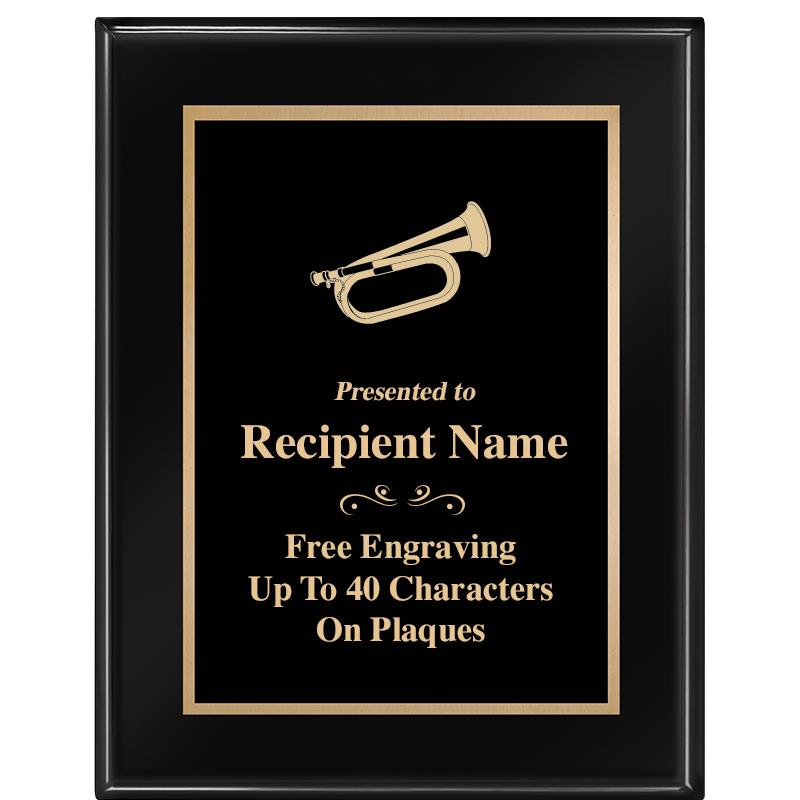 7 X 9 GLOSSED EBONY PLAQUE