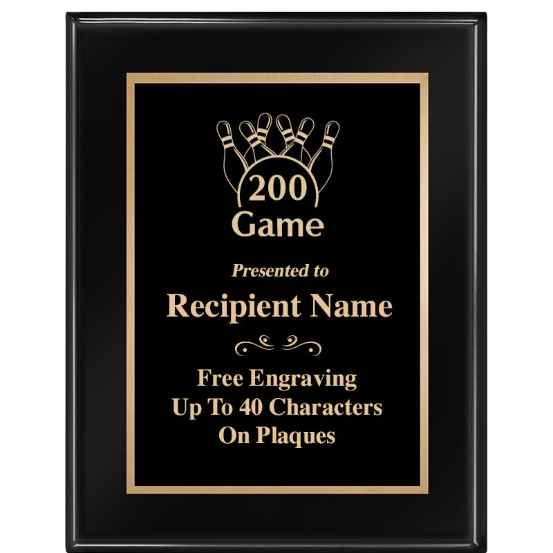 7 X 9 GLOSSED EBONY PLAQUE