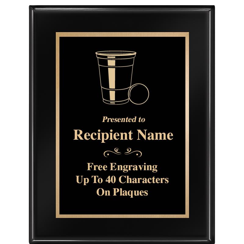 7 X 9 GLOSSED EBONY PLAQUE