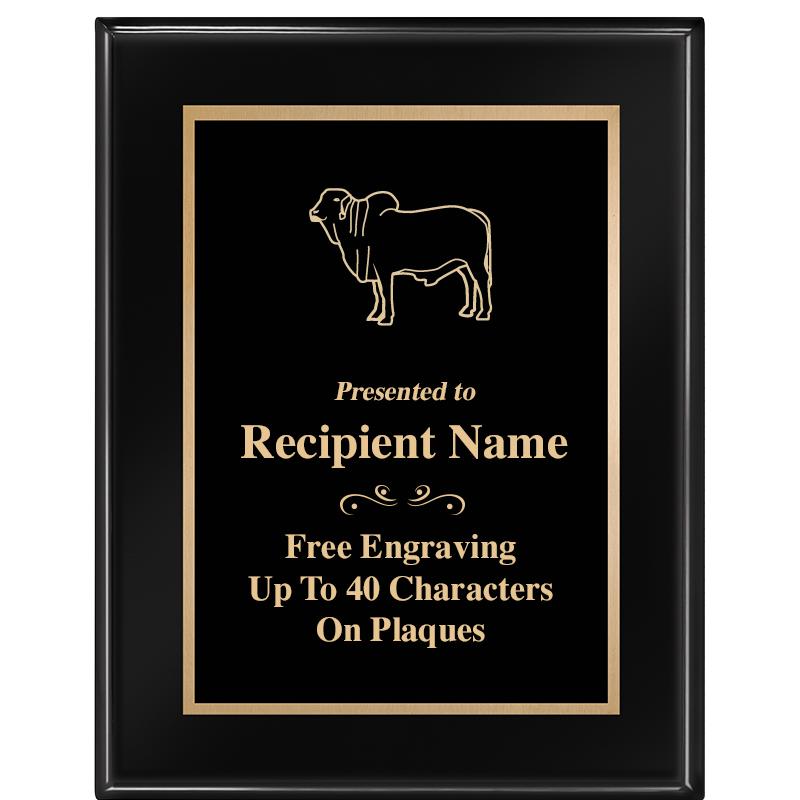 7 X 9 GLOSSED EBONY PLAQUE