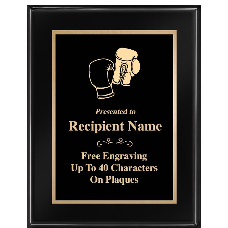 7 X 9 GLOSSED EBONY PLAQUE