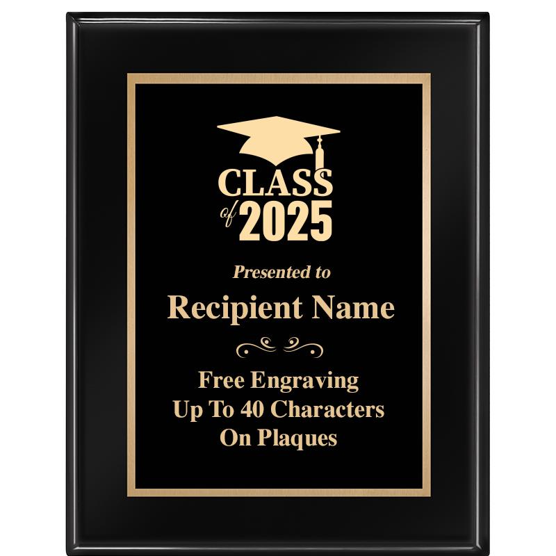 7 X 9 GLOSSED EBONY PLAQUE