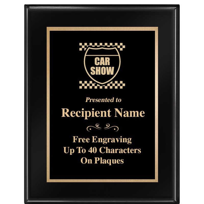 7 X 9 GLOSSED EBONY PLAQUE