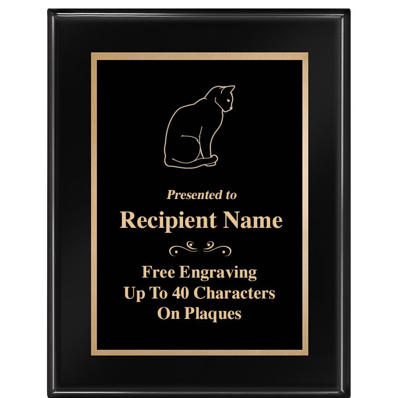 7 X 9 GLOSSED EBONY PLAQUE