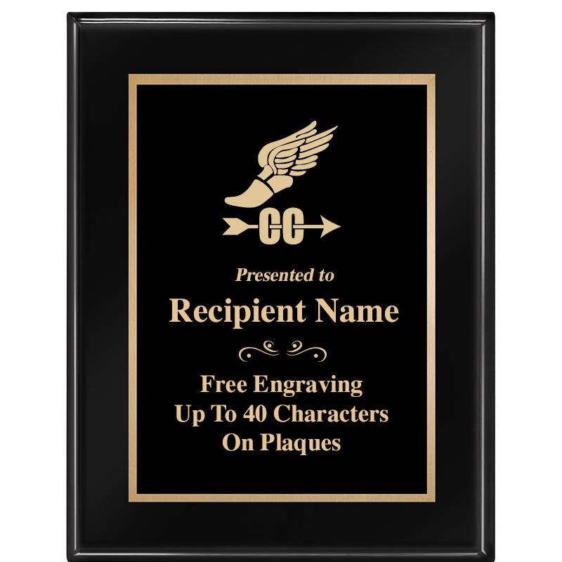 7 X 9 GLOSSED EBONY PLAQUE