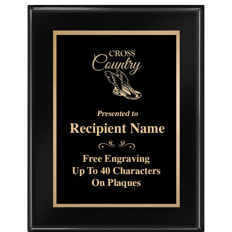7 X 9 GLOSSED EBONY PLAQUE