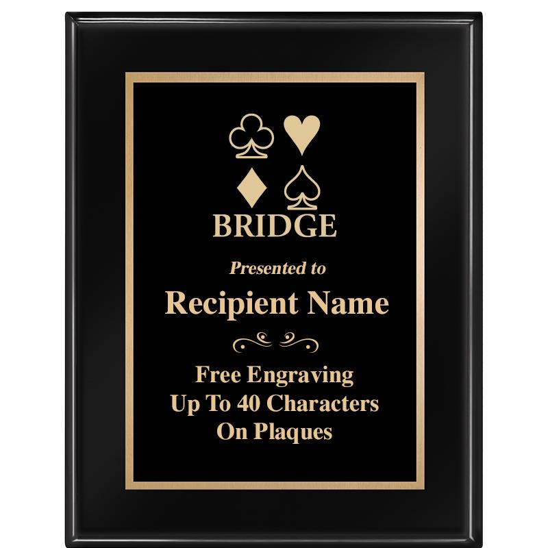 7 X 9 GLOSSED EBONY PLAQUE