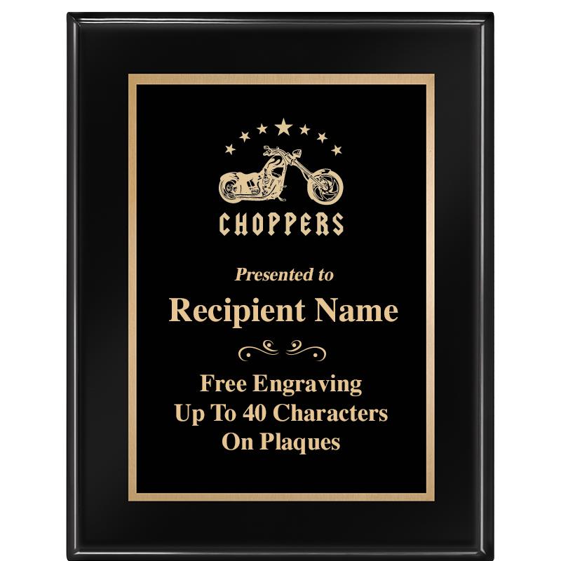 7 X 9 GLOSSED EBONY PLAQUE