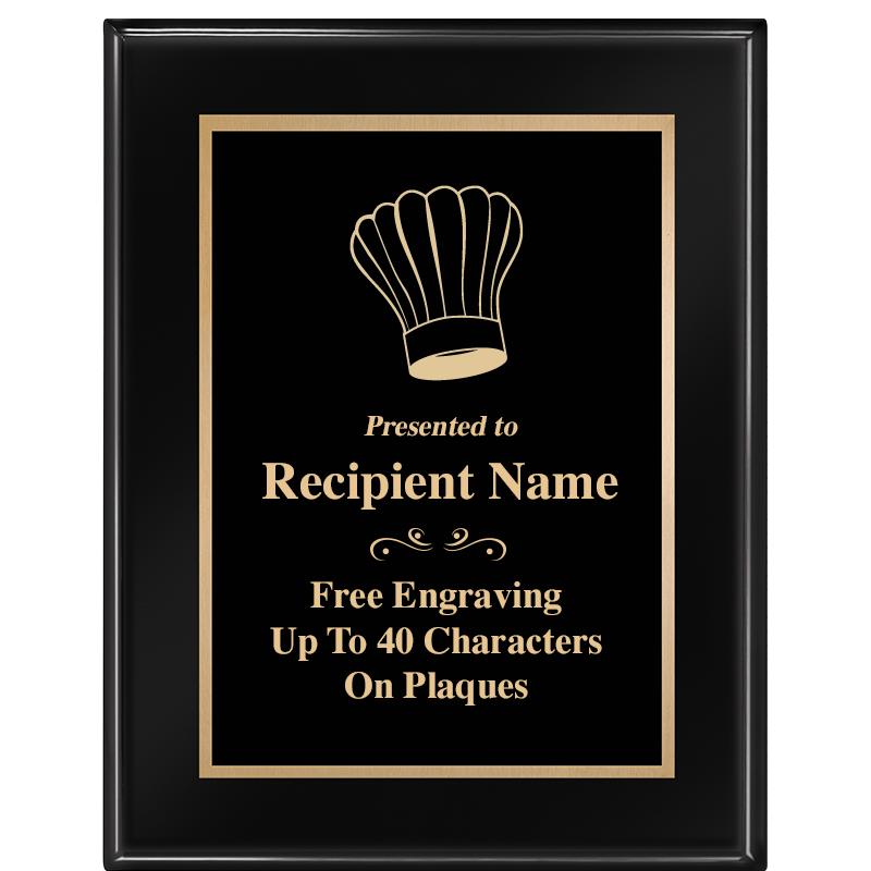7 X 9 GLOSSED EBONY PLAQUE