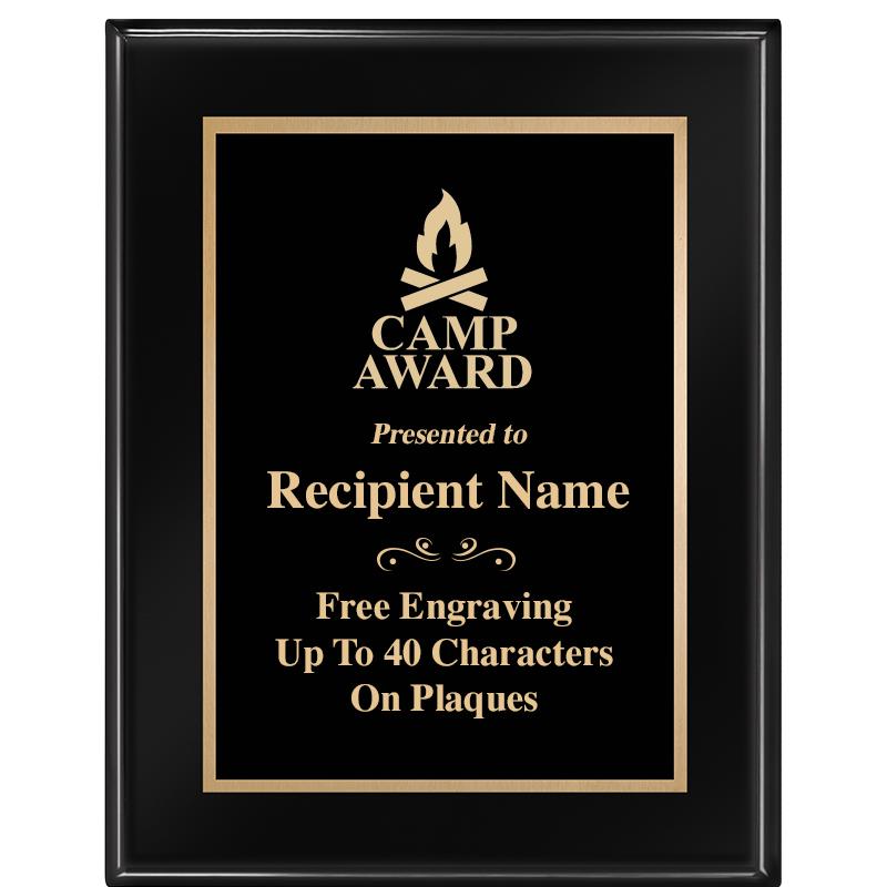 7 X 9 GLOSSED EBONY PLAQUE