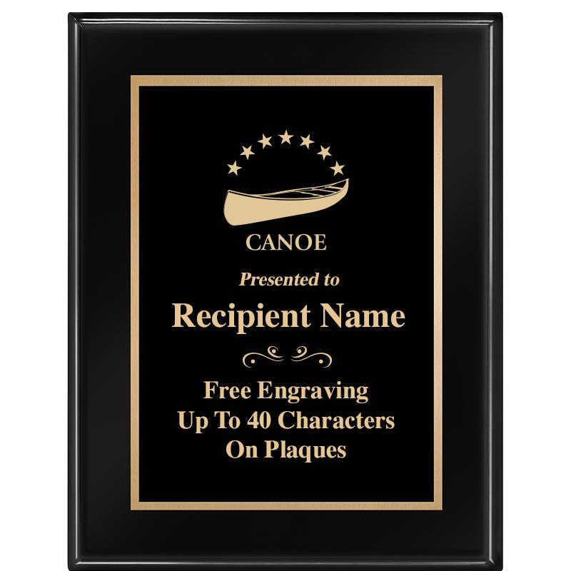 7 X 9 GLOSSED EBONY PLAQUE
