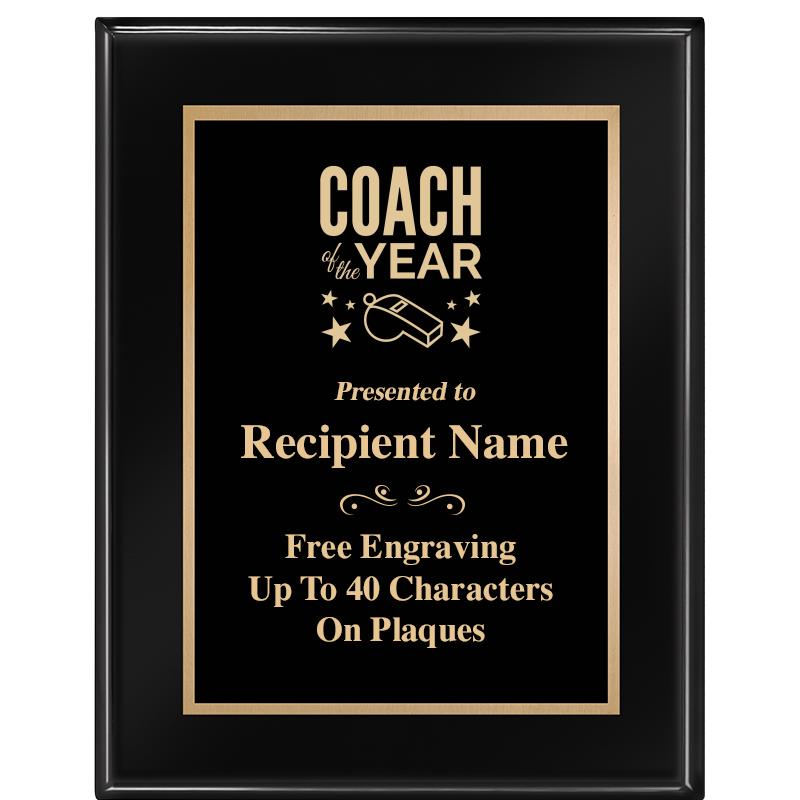 7 X 9 GLOSSED EBONY PLAQUE