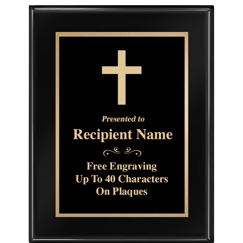 7 X 9 GLOSSED EBONY PLAQUE