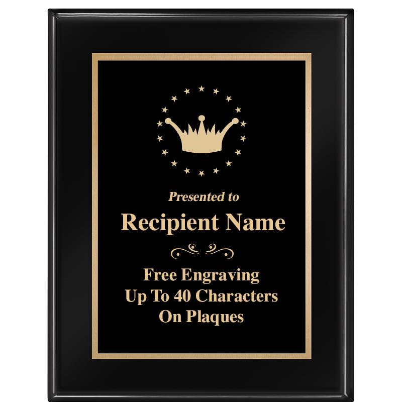 7 X 9 GLOSSED EBONY PLAQUE