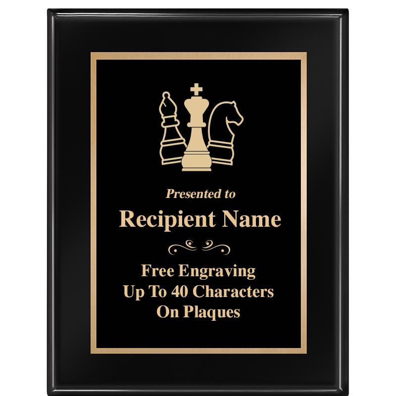 7 X 9 GLOSSED EBONY PLAQUE