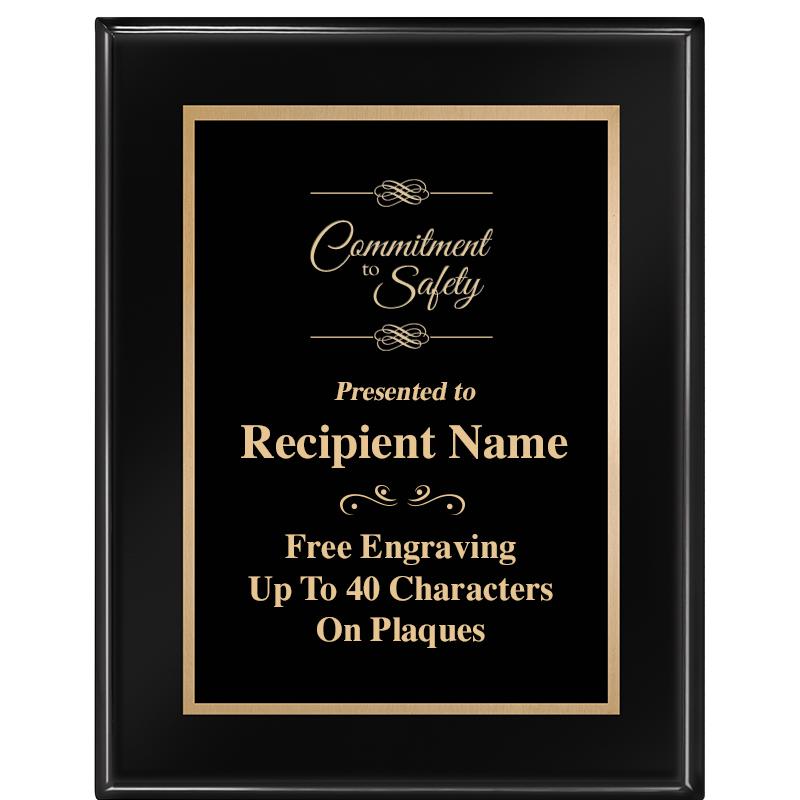 7 X 9 GLOSSED EBONY PLAQUE